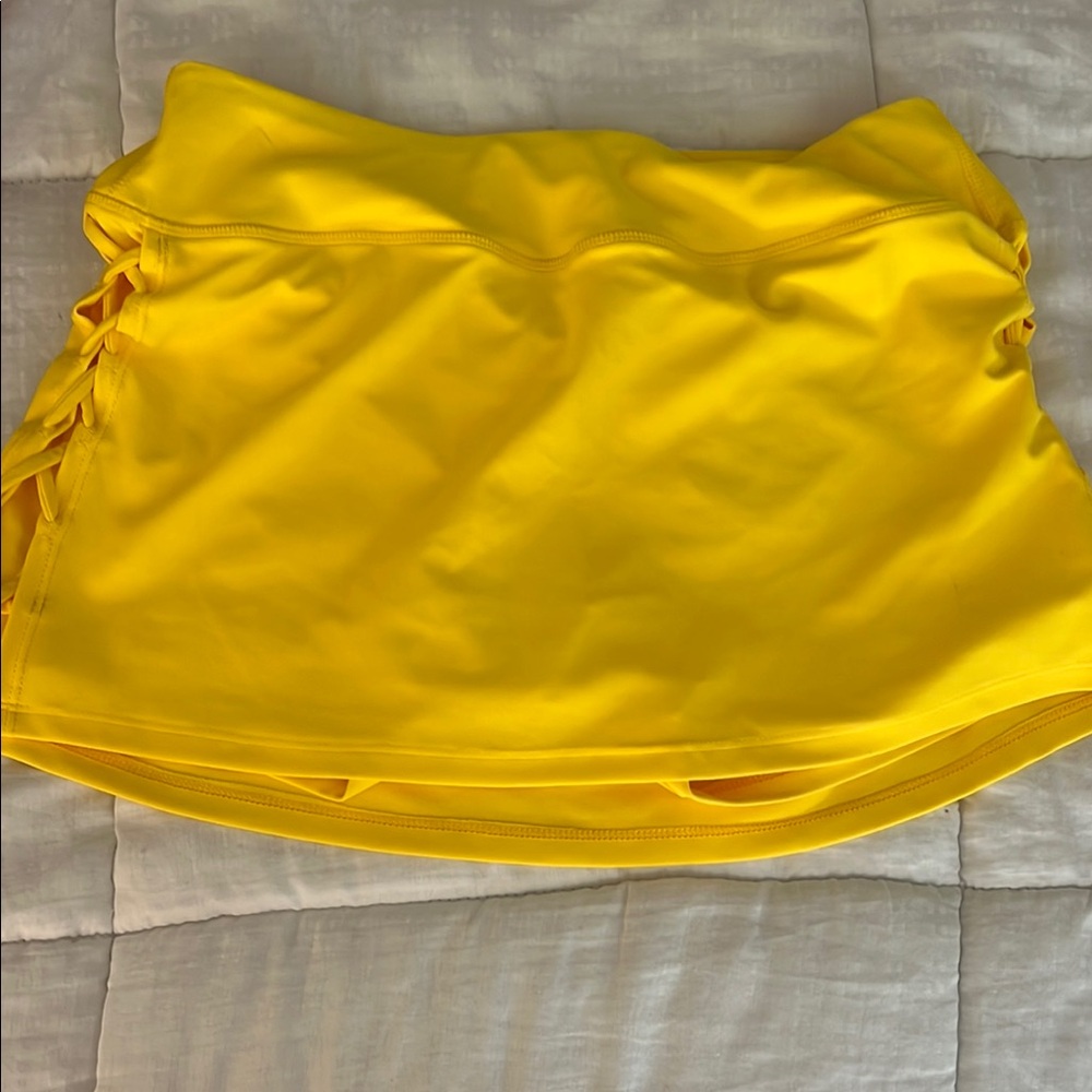 Bright Yellow Skort with Side Details